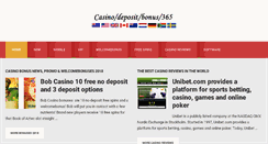 Desktop Screenshot of casinodepositbonus365.com