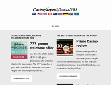 Tablet Screenshot of casinodepositbonus365.com